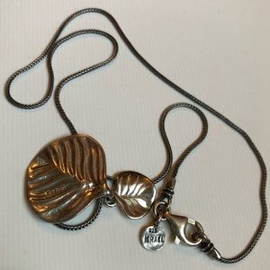 Vintage Silpada Sterling Silver “Grow” Leaf  Necklace